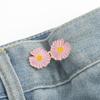 Botón de Cintura de Margarita Pequeña Cinturilla de Jeans Desmontable Hebilla Metálica Ajustable Herramienta Adelgazante de Cintura