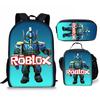 Mochila Escolar Roblox para Estudiante Transfronterizo Mochila para Estudiante de Primaria Mochila de Moda Juego de Tres Piezas Venta al por Mayor