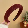 Faixa de Cabelo Vintage com Padrão Xadrez Vermelho e Bolinhas de Esponja para Mulheres, Design de Coroa Alta, Realça a Tez, Acessório de Cabelo, Novo Estilo 2025 Presilha de Cabelo