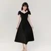 Vestido Dulce de Gasa de Manga Corta para Mujer, Nuevo Estilo Verano 2026, con Caída Fluida, Lujo Ligero, Estilo Francés de Alta Gama para Figuras Pequeñas