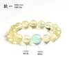 Cristal Natural Cristal Amarillo Atracción de Riqueza Pulsera de Fluorita Verde Pulsera Simple de una Sola Hilo Amarillo Limón Natural Estilo Simple Fuente Venta al por Mayor