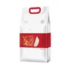 Bolsa de Arroz Portátil Grado Alimenticio Engrosada Material Nuevo Sellado Octagonal Auto-parante Ventana Transparente Sellada a Prueba de Humedad Bolsa de Embalaje Personalizable