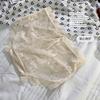 Encaje Satén Sexy Ropa Interior de Cintura Media para Mujer Malla Jacquard Transpirable Tentación Calzones de Mujer Entrepierna de Seda