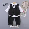 Blazer infantil estilo coreano, nova camisa infantil da moda para outono de manga longa, colete, terno de formatura, conjunto infantil de três peças