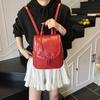 Bolso Estilo Perezoso para Mujer Verano 2025 Nuevo Cuero Suave Moda Casual Simple Mochila para Viajar Mochila para Estudiante
