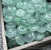 Pulseira de jade de quartzo, contas espalhadas, fivela de jade verde ervilha, colar faça você mesmo, contas de Buda, acessórios espaçadores