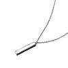 Cadena de suéter de acero inoxidable para mujer, collar con colgante rectangular desmontable tridimensional, estilo frío simple, cadena de suéter de acero de titanio, fábrica