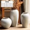 Adornos Decorativos Tarro de Gres Jarrón de Flores Secas Zen Nórdico Moderno Simple Arreglo Floral Hecho a Mano Nuevo Arreglo Floral para Sala de Estar