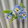 Ramo de Flores Artificiales Realistas de Alta Gama, Pensamientos, Phalaenopsis, Flores Falsas para Decoración de Paisajismo, Adornos y Accesorios de Amazon, Transfronterizo