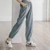 Pantalones deportivos holgados de cintura alta de secado rápido para mujer, para correr, fitness, adelgazamiento, ligeros y transpirables, para primavera y verano.