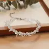 Pulsera Irregular de Amatista Blanca Cristal Blanco Aguamarina Pulsera Irregular de Grava Pulsera de Círculo Único Linda para Niñas Venta al por Mayor