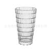 Vaso de vidrio a cuadros simple, apilado, con boca recta, para uso doméstico, para jugo, cerveza y bebidas frías.