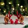 Diademas y Pasadores Decorativos Navideños Transfronterizos Temática de Muñeco de Nieve Navideño con Astas Diademas con Astas Disfraces Festivos Infantiles Diademas con Astas
