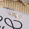Pendientes de mariposa de cristal con aguja de plata S925 para mujer, explosivos, combinables, ligeros, de lujo, pequeños, estilo Chanel, a la moda, elegantes, colección de pendientes.