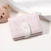 Billetera Monedero de Nicho Gato Lindo Plegable Corta Estilo K Estudiante Delgada Pequeña Caricatura