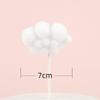 Decoración creativa para pastel de nube grande pequeña estilo ins tarjeta larga corta nube blanca bola de pelo enchufe