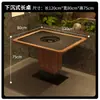 Mesa de hot pot estilo Sanchushan, mesa de barbacoa, mesa y sillas para hot pot y barbacoa con piedra de fuego sin humo, asientos tipo cabina hechos a medida para restaurantes comerciales