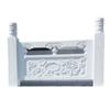 Plataforma Elevada de Mármore Branco Corrimão de Bandeira Gramado e Corrimão de Mármore Branco Cerca Corrimão de Pedra para Exterior Escola Corrimão de Mármore Branco