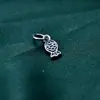 Plata de Ley S925 Sólida Colgante de Estrella de Mar Doble Cara Colgante de Carpa Cuerda Trenzada Trenzada para Manualidades Accesorios de Joyería de Plata Materiales