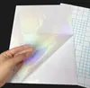 Película Autoadhesiva para Laminación en Frío Láser A4, Película Protectora de Vinilo Holográfica Iridiscente, Impermeable y Resistente a los Rayones