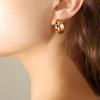 Pendientes de estilo nicho popular tipo C, coloridos, con contraste de colores, estilo francés, románticos, de metal, con hebilla para las orejas, diseño frío, joyería para niñas.