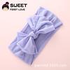 Personalizado 35 cor bonito moda europeia e americana bebê headband dobrando laço bebê faixa de cabelo super suave nylon