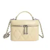 Bolso de Cadena Acolchado Estilo Chanel para Mujer 2026 Nuevo Bolso de Mano Elegante Bolso Cuadrado Pequeño Bolso Pequeño de Hombro Cruzado de Moda