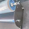 Nova máquina automática de stretch wrap wrapper filme substituição base alargada montagem na parede fixação sem pregos embalador com tira de corte