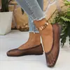 Zapatos Mary Jane planos para mujer, modernos y cómodos, nuevos zapatos de verano de malla transpirable de estilo francés para cruzar la frontera, poco profundos