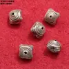 Tailandia Chiang Mai accesorios de plata hechos a mano plata de ley envejecida DIY pulsera hecha a mano material de cuentas joyería al por mayor cuentas espaciadoras