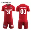 Camisetas de Fútbol para Hombre Transfronterizas Hechas a Medida Sublimación Impresión de Cuerpo Completo Transpirables de Secado Rápido Conjunto de Camisetas de Fútbol Venta al por Mayor