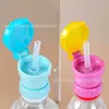 1 juego tapa de pajita tres en uno para niños, portátil, a prueba de derrames para bebidas embotelladas, pajita anticomplicaciones para bebés, transfronterizo