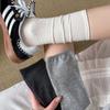 Calcetines Coreanos Todo en Uno de Primavera y Verano Calcetines de Algodón Transpirables sin Costuras Planos Calcetines de Color Sólido para Mujer Medias Blancas para Apilar Medias Finas