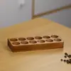 Expositores de Tubos Dispensadores de Madera de Nogal Africano Transfronteriza para Compra Corporativa de Té y Café, Expositores Dispensadores de Escritorio