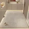 Felpudo de entrada estilo coreano de terciopelo belga, alfombra de entrada estilo madera natural, lavable y resistente a la suciedad, se puede cortar a medida