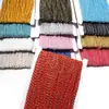 Fita de Renda Ondulada em Forma de S com Fio Dourado e Prateado em Dois Tons com Borda Costurada à Mão para Bolsas, Cortinas, Toalhas de Mesa e Acessórios de Vestuário