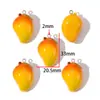Brinquedos de Frutas e Comida 3D Coloridos DIY Criativos Feitos à Mão Acessórios para Presilha de Cabelo com Cola de Creme Peças de Resina Venda por Atacado
