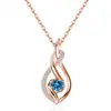 Estilo europeo y americano moderno, collar de moissanita de alta gama para mujer, joyería de plata de ley, diseño único, cadena para la clavícula, collar con colgante