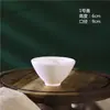 Copo em branco de alta cor feito à mão chinês pintado à mão 1 copo em branco cerâmica lisa copo inferior cerâmica em branco lama branca esmalte branco popular