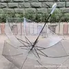 Spot atacado guarda-chuva transparente de 8 varetas cor branca guarda-chuva de proteção ambiental guarda-chuva automático descartável criativo guarda-chuva da moda da internet barraca