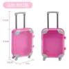 Estuche de Carrito de Almacenamiento de Comida Miniatura Simulado, Maleta Pequeña Transparente para Cosméticos, Juguete para Casa de Muñecas