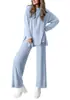 Comercio exterior transfronterizo Amazon Europeo y Americano 2026 ropa de mujer cómoda y elegante, cuello redondo holgada manga larga elástica pantalones largos ropa de estar