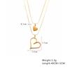 Cadena de suéter de acero inoxidable estilo Ins europeo y americano, de alta gama, cadena para la clavícula simple y versátil, collar con colgante de corazón dorado