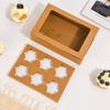 Caja Transparente para Cupcakes con Ventana Caja para Repostería de Celebridad de Internet Caja de Embalaje para Pasteles de Copo de Nieve Galletas Caja de Embalaje para Tartaletas de Huevo al por Mayor