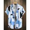 Camisa hawaiana de verano nueva de manga corta estampada, camisa versátil de manga media