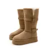 Botas de Nieve de Suela Gruesa hasta la Mitad de la Pantorrilla para Mujer 2026 Nuevo Llegado de Invierno Forradas de Felpa Engrosadas Zapatos Grandes de Algodón del Noreste Botas Cálidas de Algodón para la Nieve