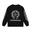 Versión Correcta Cro CH Algodón Puro de Alta Calidad Camiseta de Manga Larga Estampada para Hombre y Mujer Venta al por Mayor Artículos en Stock Venta al por Mayor Europea Americana Explosivo
