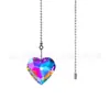 Ab Color Forma de Corazón Estrella Cadena Larga de Malla Ab Color Cadena de Cuentas de Cristal Cadena de Tirar Colgante de Ventilador Americano Suministro de Comercio Exterior
