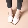 Diseño de Moda Punta Cuadrada Suela Suave Tacones Altos Verano 2026 Nuevo Persona Perezosa Punta Cerrada Tacón Grueso Temperamento Zapatillas de Punta Cerrada