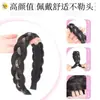 Peluca de diadema con pedrería brillante integrada, accesorio para el cabello trenzado de espina de pez para cubrir la línea del cabello y aumentar el volumen del cabello